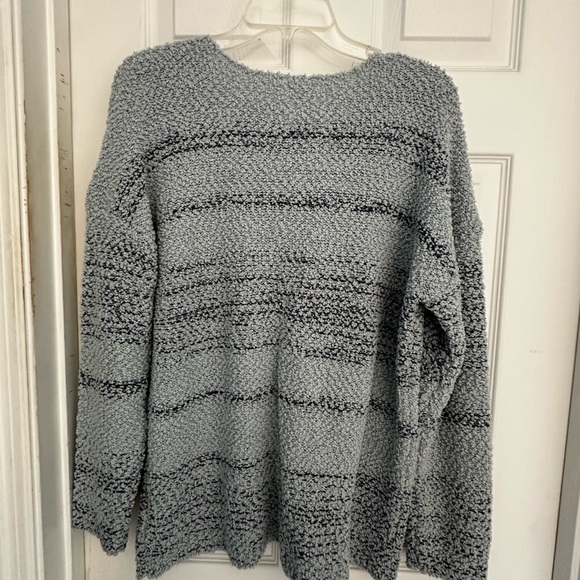 Light/grey blue and navy  Women's Sweater - Picture 5 of 5